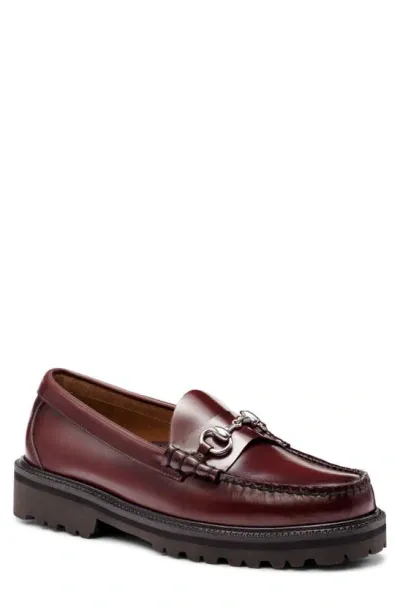 G.h.bass Lincoln Weejun Lug Loafer In Red Leather