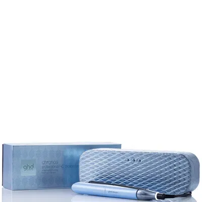 Ghd Chronos Limited-edition Gift Set With Hair Straightener In Icy Blue In White