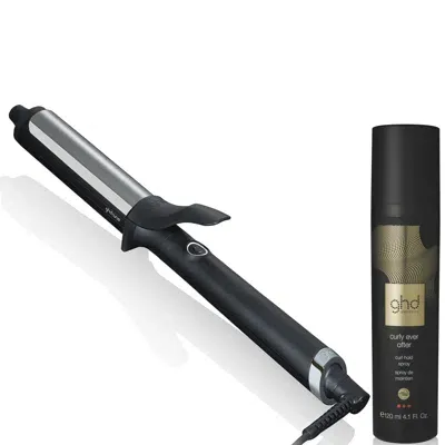 Ghd Curve Soft Curl Tong Set With  Curly Ever After Hold Spray In White