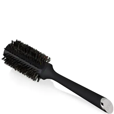 Ghd The Smoother Natural Bristle Radial Hair Brush 35mm In White