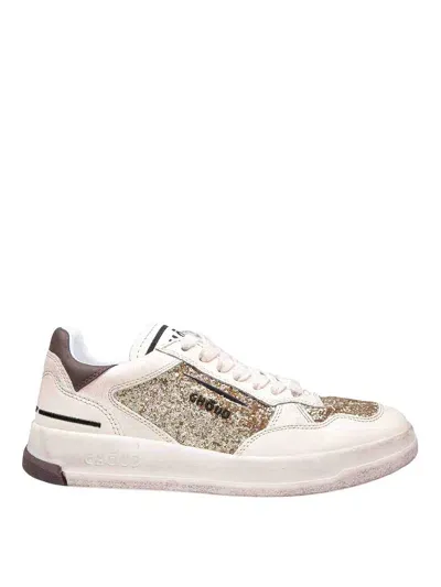 Ghoud Venice Tweener Low Sneakers In Gold Glitter In Brown