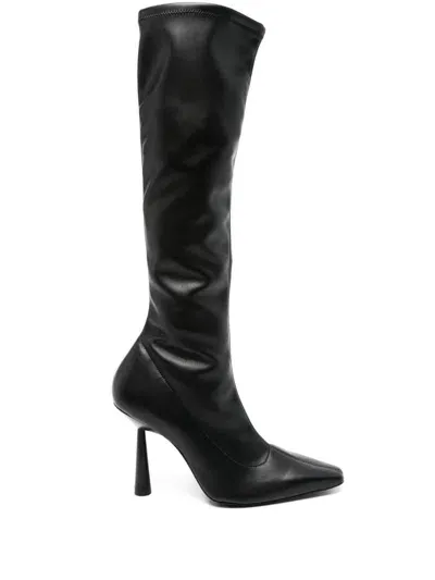 Gia Borghini 100mm Ros 8 Boots In Black