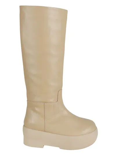 Gia Couture Boots In Beige