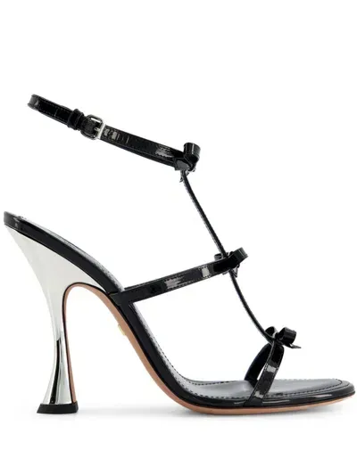 Giambattista Valli 90mm Patent Leather Sandals In Black