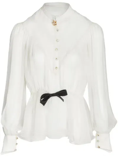 Giambattista Valli Silk Blouse In Beige