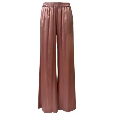 Gianluca Capannolo Wide Leg Satin Pants In Pink