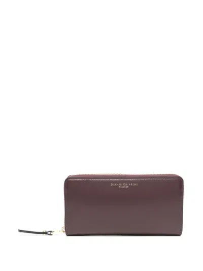 Gianni Chiarini Leather Wallet In Purple