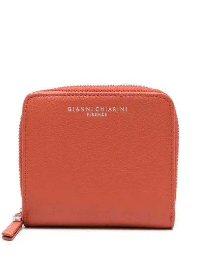 Gianni Chiarini Logo-stamp Wallet In Orange