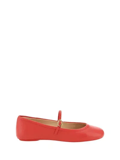 Gianvito Rossi Ballerinas In Tabacco Red