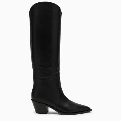 Gianvito Rossi Knee-high Leather Boots In Black