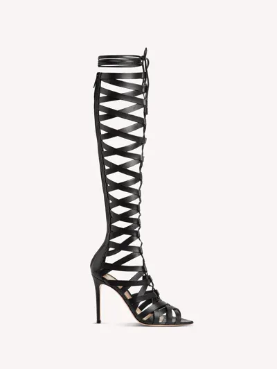 Gianvito Rossi Catherine 105 Knee-high Gladiator Boots In Black