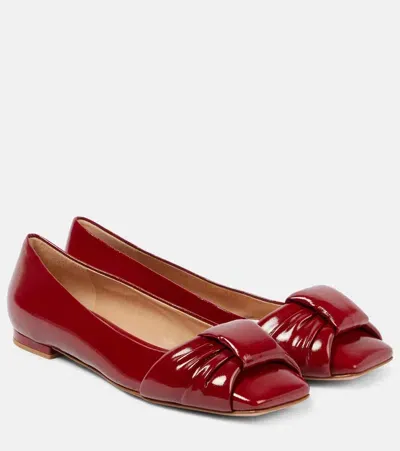 Gianvito Rossi Ballerinas Aus Lackleder In Rot