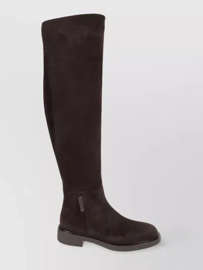 Gianvito Rossi Lexington Suede Over-the-knee Boots In Brown