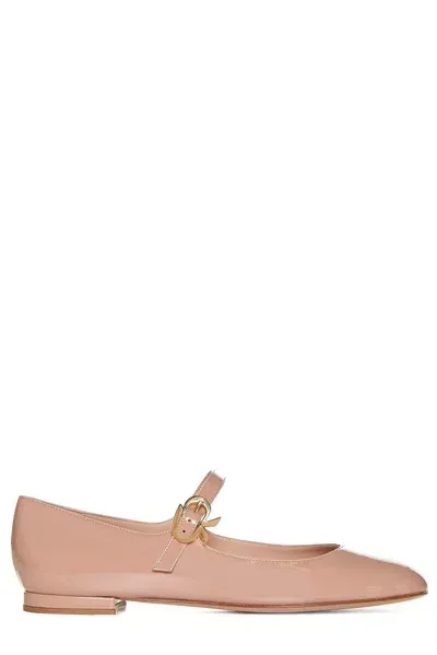 Gianvito Rossi Mary Ribbon Round In Pink