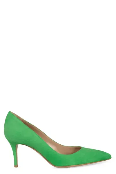 Gianvito Rossi Suede Pumps In Green