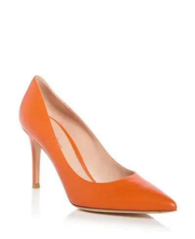 Gianvito Rossi 105mm Gianvito Satin High Heel Pumps In Orange