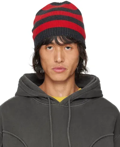 Gimaguas Red & Gray Pedro Stripes Beanie