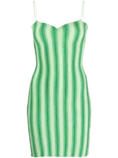 Gimaguas Simi Stripe Minidress In Green