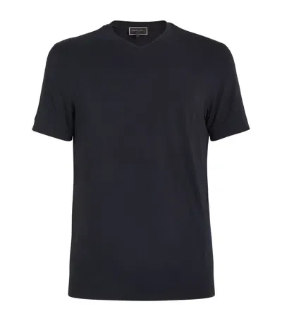 Giorgio Armani Crew-neck T-shirt In Blue