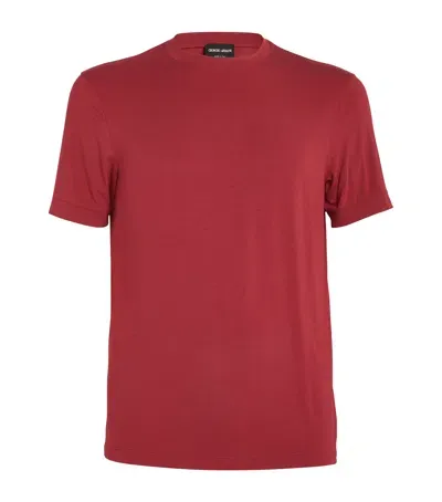 Giorgio Armani Crew-neck T-shirt In Red