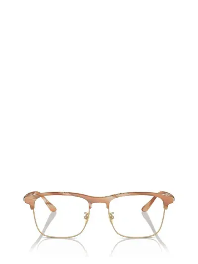 Giorgio Armani Eyeglasses In Matte Honey Horn