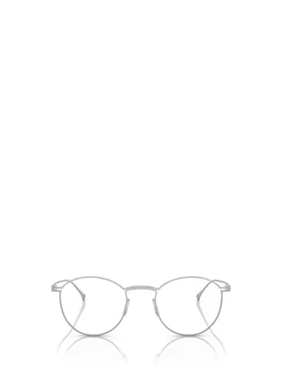 Giorgio Armani X Yuichi Toyama Round-frame Glasses In Silver