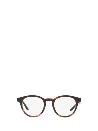 Giorgio Armani Eyeglasses In Striped Brown