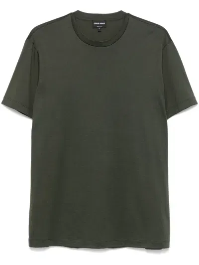 Giorgio Armani Jersey T-shirt In Green