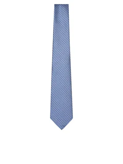 Giorgio Armani Light Blue Woven Jacquard Tie