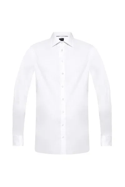 Giorgio Armani Linen Shirt In White