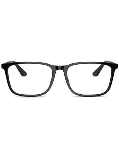 Giorgio Armani Rectangle-frame Glasses In Black