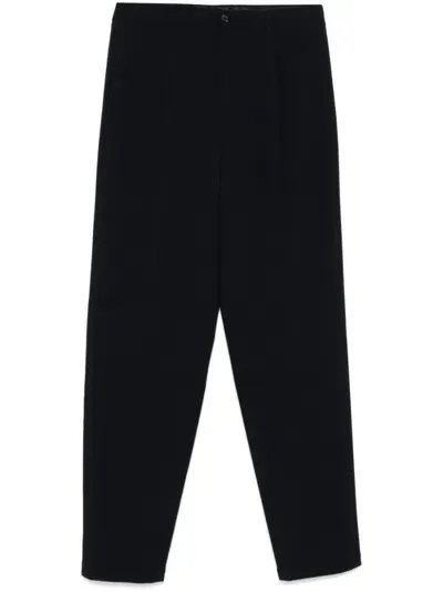 Giorgio Armani Ribbed Trousers In 蓝色