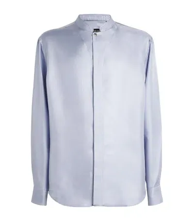 Giorgio Armani Silk Shirt In Grey