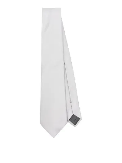 Giorgio Armani Silk Tie In White