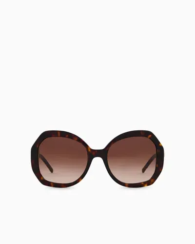 Giorgio Armani Oversized-sonnenbrille In Brown