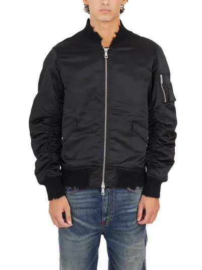 Giorgio Brato Bomber Over In Cotone E Nylon In Black