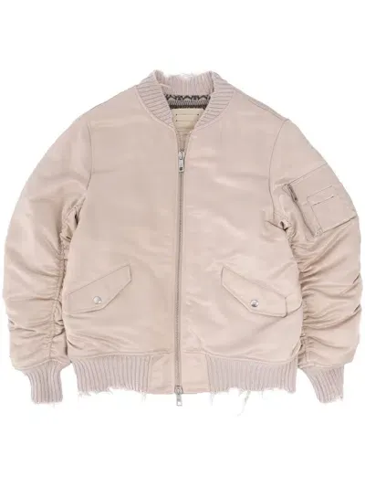 Giorgio Brato Distressed Bomber Jacket In Pink