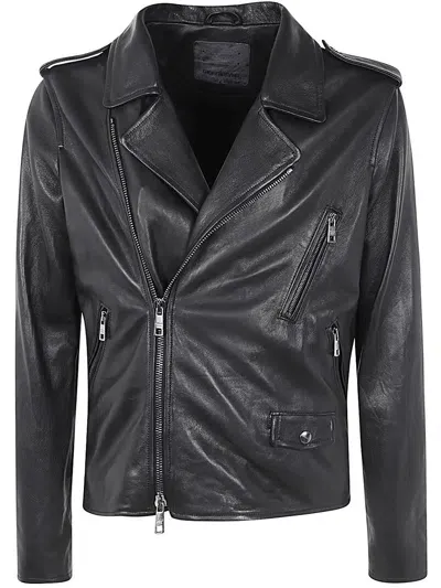 Giorgio Brato Eco Sheepskin Biker Jacket Clothing In Black