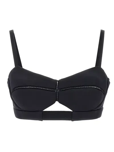 Giovanni Bedin Scuba Bralette Top In Black