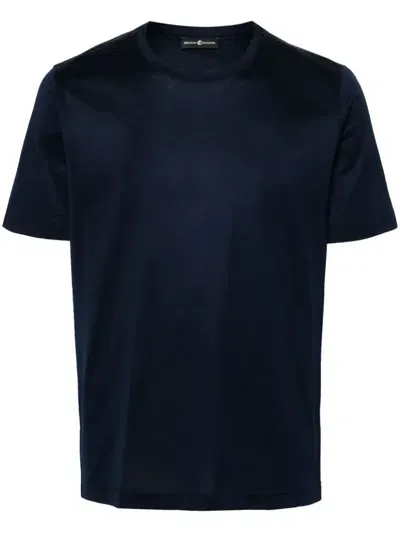 Giuliano Galiano Crew-neck Cotton T-shirt In Blue