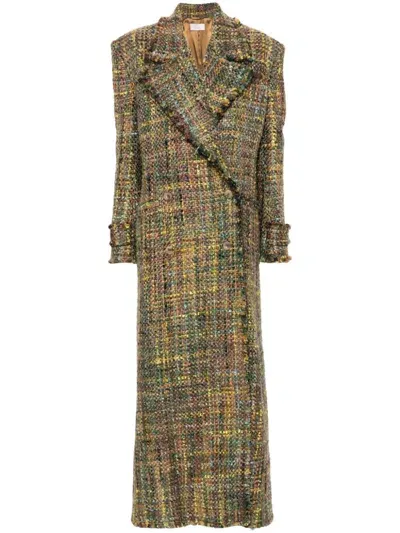 Giuseppe Di Morabito Bouclé-effect Coat In Green