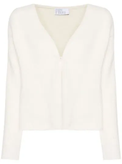 Giuseppe Di Morabito Brooch-detail Cardigan In White