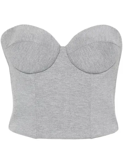 Giuseppe Di Morabito Cropped Corset In Grey