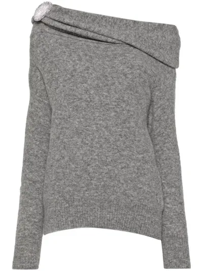 Giuseppe Di Morabito Off-the-shoulder Sweater In Grey