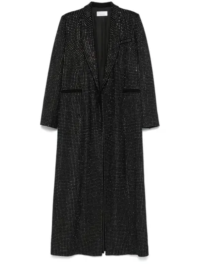 Giuseppe Di Morabito Rhinestone-embellished Coat In Black