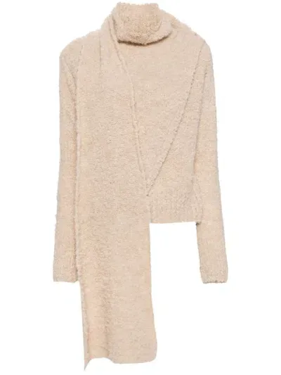 Giuseppe Di Morabito Scarf-detailing Jumper In Neutrals