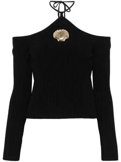 Giuseppe Di Morabito Seashell-brooch Sweater In Black