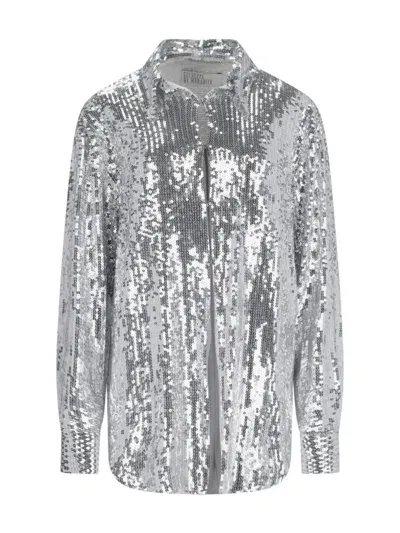 Giuseppe Di Morabito Sequin Shirt In Silver