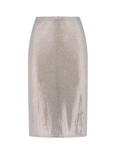 Giuseppe Di Morabito Crystal Skirt In Beige