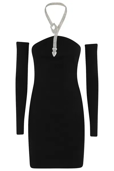 Giuseppe Di Morabito Stretch Cotton Mini Dress In Black